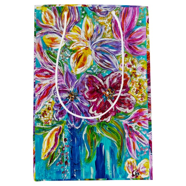 Blumengeschenk-jeden Anlaß Mittlere Geschenktüte (Vorderseite)