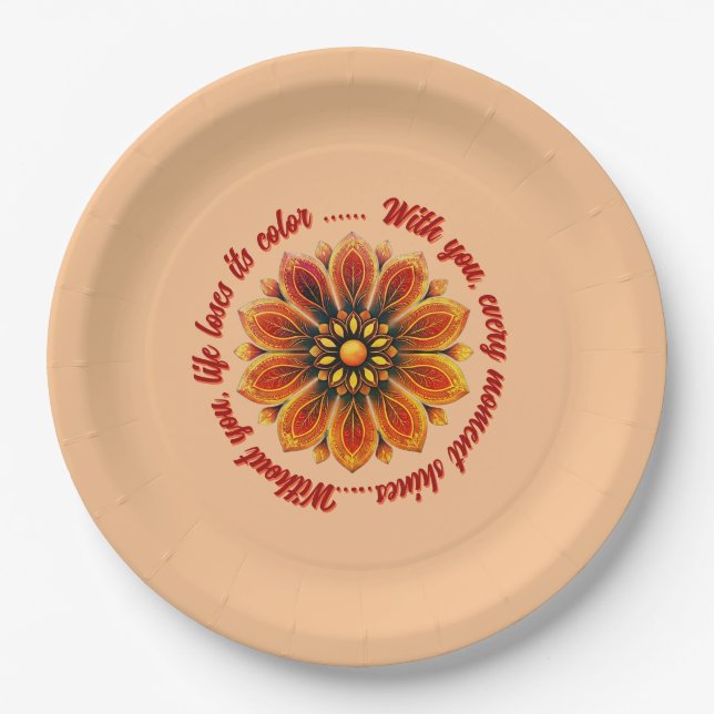BLUMENGESCHENK MUTTER TOCHTER SCHWESTER LEHRERIN F PAPPTELLER (Vorderseite)