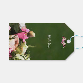 Blumengeschenkanhänger mit editierbarer Nachricht  Geschenkanhänger