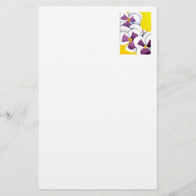 Blumengeschirr "Pansy #4" Briefpapier (Vorderseite)