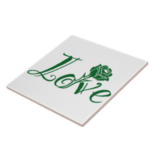 Blumengeschmack: Liebe Illustriert mit Rose Fliese