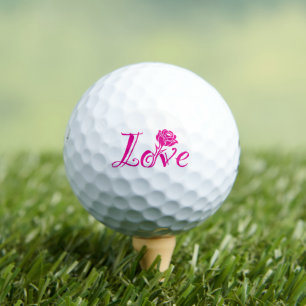 Blumengeschmack: Liebe Illustriert mit Rose Golfball