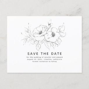Blumengeschmack Minimalistisch Elegantes Non-Foto Ankündigungspostkarte