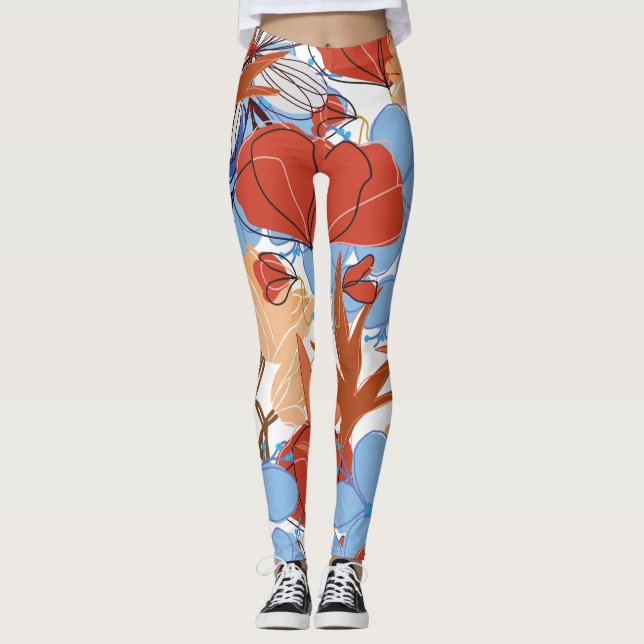 blumengeschmückte Leggings (Vorderseite)
