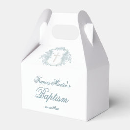 blumengeschmücktes Wappen | Taufe Geschenkschachtel