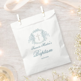 blumengeschmücktes Wappen | Taufe Geschenktütchen