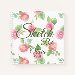 Blumengestalt für Ihren Namen Drehbuch Rosenzeich Notizbuch