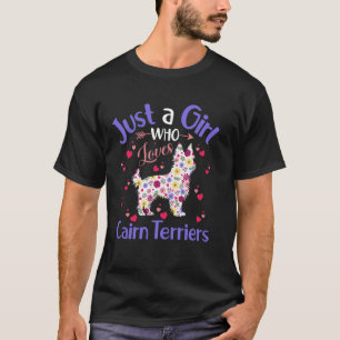 Blumengestaltete Hundemädchen Frauen Einfach Ein M T-Shirt