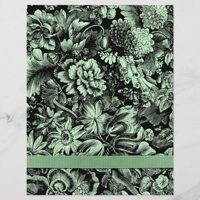Blumengestationery [zweiseitig, beherrscht] flyer (Vorne)