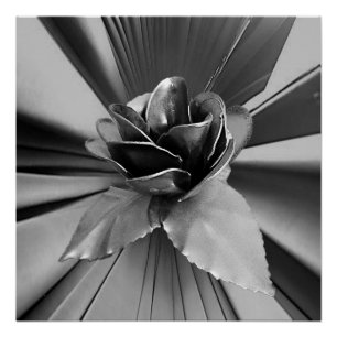 Blumengesteck Silber Poster