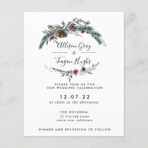 Blumengesteckte Hochzeitseinladung Günstiger Fly Flyer