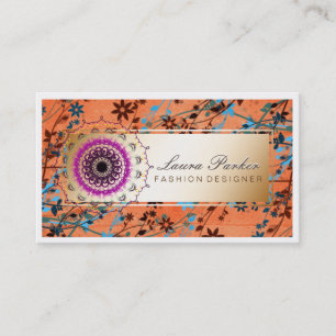 Blumengestein für Künstler Hair Stylist Mandala Go Visitenkarte