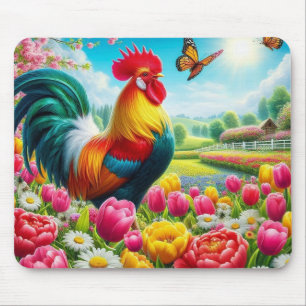 Blumengestelle/Federhirsche/Hühnerbilder Mousepad