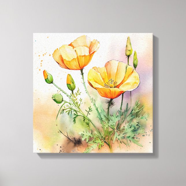 Blumengestreichte Canvas Print Leinwanddruck (Vorderseite)
