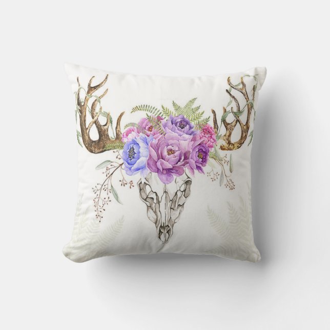 Blumengeweih-Kissen Kissen (Vorderseite)