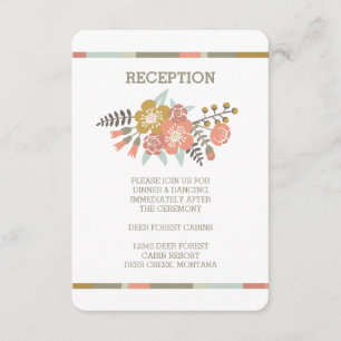 BLUMENGEWEIH   RUSTIKALE HOCHZEITSEMPFANGS-EINLADU EINLADUNG