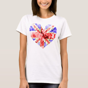 BlumenGewerkschafts-Jack, cooles unionjack, trendy T-Shirt