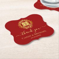 Blumengewinde Danke rot chinesische Hochzeit