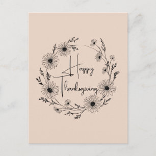 Blumengewinde-Design mit Gänseblümchen, Postkarte