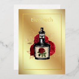 Blumengiftlotion Halloween Gothic Foil Invitat Folieneinladung