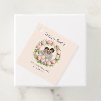 Blumengirlande & Familienfoto Personalisiertes Ost Geschenkanhänger