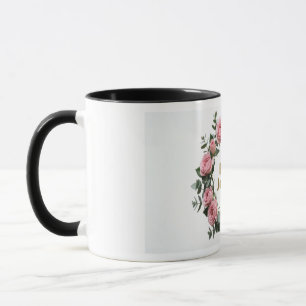 Blumengirlande Goldfolie Sticker Set Rosé Pink R Tasse