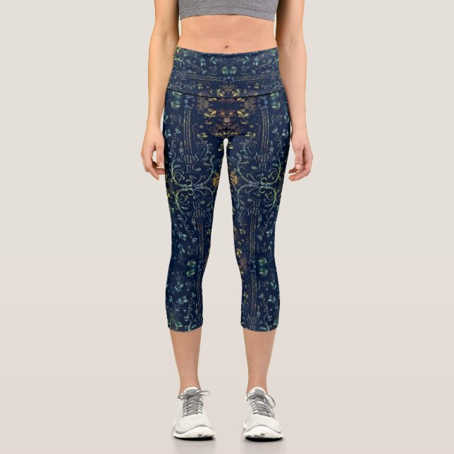 Blumengitarre Capri Leggings (Vorderseite)