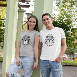 Blumengitarre Tag des Toten Designs T-Shirt