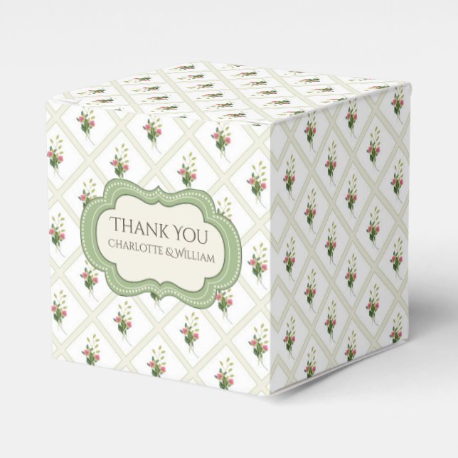 Blumengitter Gewohnte Gunst-Geschenkboxen Geschenkschachtel (Vorderseite)