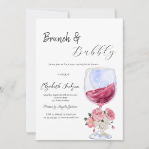 Blumenglas für Wein Brunch & Sekt Einladung