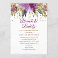 Blumenglitter Amethyst Brunch und Sprudelnd