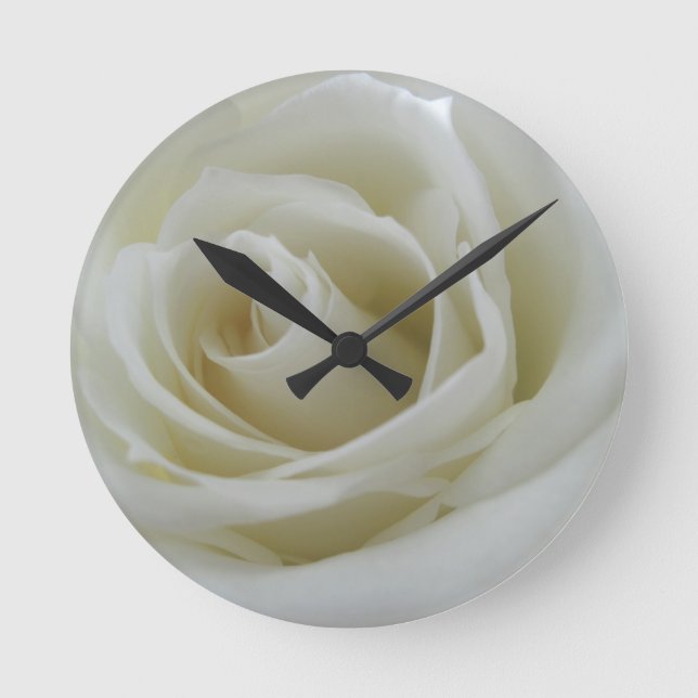 Blumenglühen Runde Wanduhr (Vorderseite)