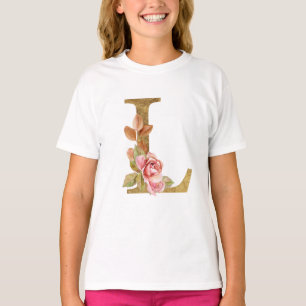 Blumengolden - Der Buchstabe L T-Shirt