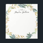 Blumengoldkranz Personalisierte Notepad-Stationier Notizblock<br><div class="desc">Hübschere Notepads im Kleinen Bayleigh Store!</div>