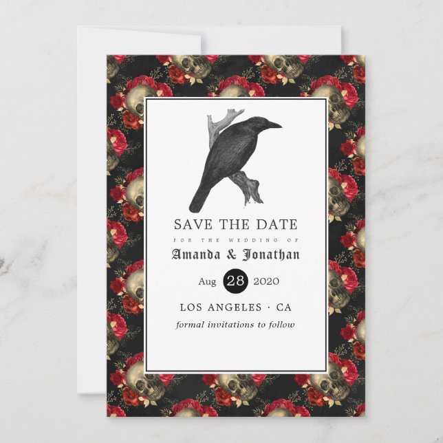 Blumengotik Save The Date (Vorderseite)