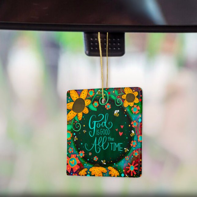 Blumengottesdienst ist eine gute Zitatsinspirizitä Keramikornament (Von Creator hochgeladen)
