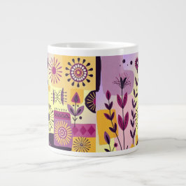 Blumengraffiti Jumbo-Tasse