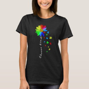 Blumengrafik Autismus Bewusstsein Daisy Blume Puzz T-Shirt