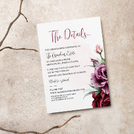 Blumengrau Hochzeitskarte RSVP Karte