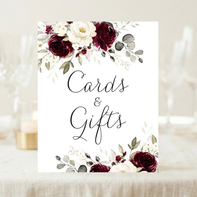 Blumengrau Hochzeitskarten - Schild (Von Creator hochgeladen)