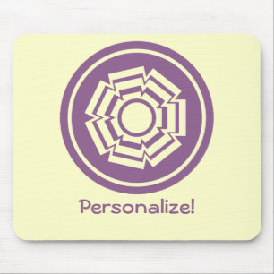 Blumengroove-Mauspad, Aubergine Mousepad