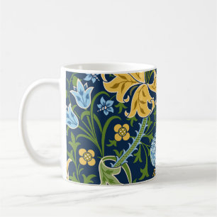 Blumengroßblumen: Dunkelgrün Vintage Kaffeetasse