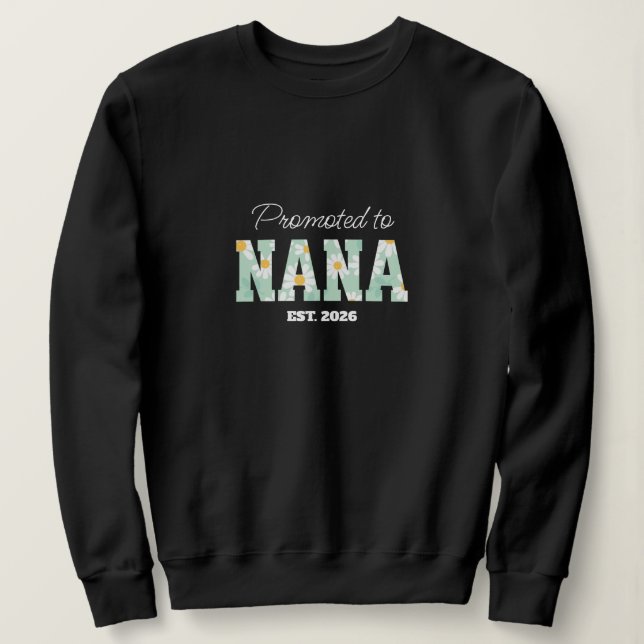 Blumengroßmutter, zur Großmutter befördert  Sweatshirt (Design vorne)