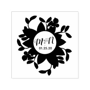 Blumengrün, Blütenornament, Rundverkleidung Permastempel