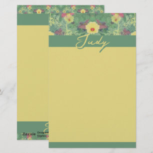 Blumengrün Briefpapier