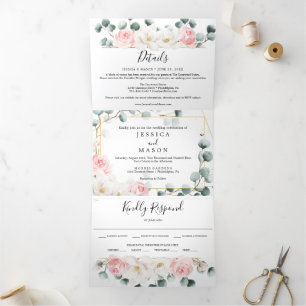 Blumengrün Einladungen zum Hochzeitstag