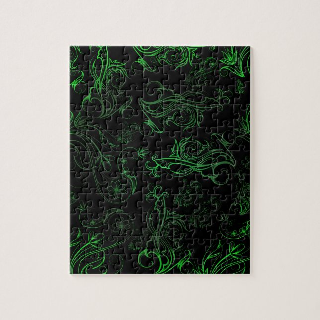 Blumengrün-Foto-Puzzle (Vertikal)