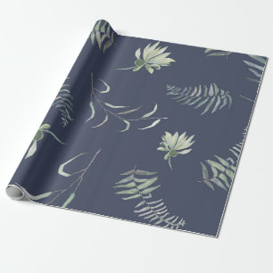 Blumengrün Geschenkpapier