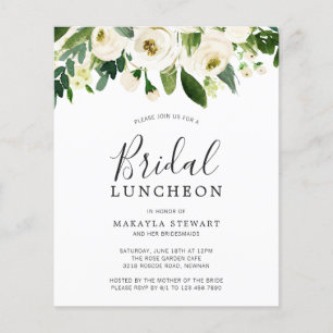 Blumengrün Haushalt Bridal Luncheon Einladung Flyer