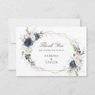 Blumengrün Hochzeit Dankeschön Karte